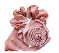 Élastique À Cheveux En Tissu Lot de 2 élastiques à cheveux en forme de fleur de rose for femme(Pink)