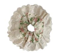 Élastique à cheveux floral en dentelle colorée - Princesse à grandes cravates florales simple/double couche