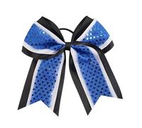 Élastique à cheveux style bandeau, Cheer Hair Bows Bande de cheveux élastique for filles 6 pièces multicolore 7 pouces(Color A)