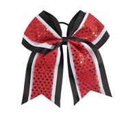 Élastique à cheveux style bandeau, Cheer Hair Bows Bande de cheveux élastique for filles 6 pièces multicolore 7 pouces(Color F)