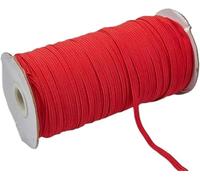 Élastique à haute élasticité, Élastiques colorés de 6 mm large, très élastiques, for loisirs créatifs, rubans, dentelles, couture et bricolage - Rouge(Red,6mm 100yards)