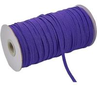 Élastique à haute élasticité, Élastiques colorés de 6 mm large, très élastiques, for loisirs créatifs, rubans, dentelles, couture et bricolage - Rouge(Dark Purple,6mm 200yards)