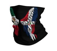 Élastique Bandeau Magique,Drapeau de la République Mexicaine et docane,Chapeaux Demi-Visage Anti-UV Echarpe Gaiter pour Course à Pied Ski Cyclisme 26X30cm