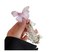 Elastique Cheveux 1 paire d'attaches for cheveux avec cordon de téléphone perlé papillon for enfants, support for queue de cheval, accessoire de coiffure, bandeau(Pink butterfly)
