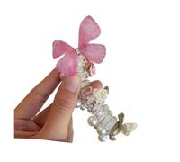 Elastique Cheveux 1 paire d'attaches for cheveux avec cordon de téléphone perlé papillon for enfants, support for queue de cheval, accessoire de coiffure, bandeau(Rose pink butterfly)