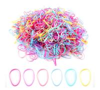 Elastique Cheveux 2000 Pièces Mini Elastique Cheveux Couleur, Elastiques Caoutchouc Bandeaux, Petit Elastique Cheveux pour les Cheveux des Enfants,Travail Bureau Cuisines Papier Bancaire Factures-22mm
