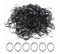 Elastique Cheveux 2000 Pièces Mini Elastique Cheveux Noir, Elastiques Caoutchouc Bandeaux, Petit Elastique Cheveux pour les Cheveux des Enfants,Travail Bureau Cuisines Papier Bancaire Factures-22mm