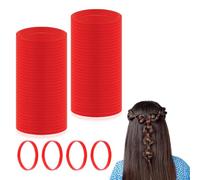 Elastique Cheveux 2000 Pièces Mini Elastique Cheveux Rouge, Elastiques Caoutchouc Bandeaux, Petit Elastique Cheveux pour les Cheveux des Enfants,Travail Bureau Cuisines Papier Bancaire Factures-22mm