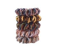 Elastique Cheveux 5 pièces/ensemble mode mat solide fil de téléphone élastique bandeau de cheveux givré spirale cordon élastique cheveux cravate extensible bandeau(Twistdark)