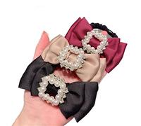 Elastique Cheveux Chouchou Cheveux 3 Pièces Brillant Arc Cheveux Anneau Français Rétro Cheveux Accessoires Chapeaux Cheveux Corde Femmes Accessoire Cheveux