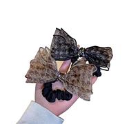 Elastique Cheveux Décorés 2 Pièces Dentelle Arc Cheveux Corde Pied De Poule Queue Cheval Anneau Balle Cuir Chevelu Tendon Coiffure Femme Accessoires de Coiffure