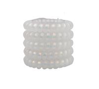 Elastique Cheveux Spirale 5 pièces/ensemble mode mat solide fil de téléphone élastique bandeau cheveux givré spirale cordon cravate extensible(Pearlwhitebig)