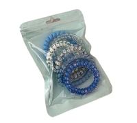 Elastique cheveux spirale 6 Pièces/ensemble Attaches De Cheveux Coloré Élastique En Plastique Bande Caoutchouc Cordon Téléphonique Chouchous Accessoires Chapeaux Elastique cheveux anti casse(2)