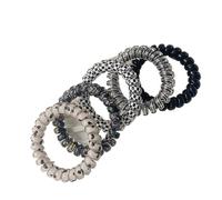 Elastique Cheveux Spirale Chouchous for cordon téléphonique, 5 pièces/ensemble, attaches en spirale for cheveux, dégradé de couleur, téléphone imprimé à carreaux, bandeau élastique, accessoires for(5)