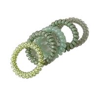 Elastique Cheveux Spirale Chouchous for cordon téléphonique, 5 pièces/ensemble, attaches en spirale for cheveux, dégradé de couleur, téléphone imprimé à carreaux, bandeau élastique, accessoires for(2)