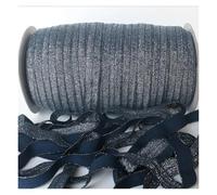 Elastique Couture Gold/Silver Glitter Elastic Ribbon Fold Over Clothing Accessories Stretch Band DIY Crafts(Color15)