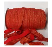 Elastique Couture Gold/Silver Glitter Elastic Ribbon Fold Over Clothing Accessories Stretch Band DIY Crafts(NO.16)