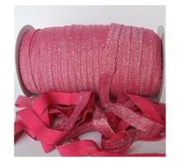 Elastique Couture Gold/Silver Glitter Elastic Ribbon Fold Over Clothing Accessories Stretch Band DIY Crafts(Color 9)