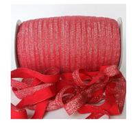 Elastique Couture Gold/Silver Glitter Elastic Ribbon Fold Over Clothing Accessories Stretch Band DIY Crafts(Color 16)