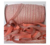 Elastique Couture Gold/Silver Glitter Elastic Ribbon Fold Over Clothing Accessories Stretch Band DIY Crafts(Color 4)