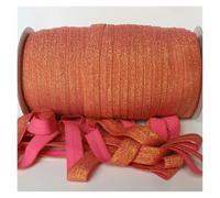 Elastique Couture Gold/Silver Glitter Elastic Ribbon Fold Over Clothing Accessories Stretch Band DIY Crafts(Color 1)