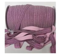 Elastique Couture Gold/Silver Glitter Elastic Ribbon Fold Over Clothing Accessories Stretch Band DIY Crafts(Color11)