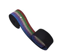Elastique Couture Nylon Spandex Elastic Webbing Band,Leopard Print & Colored Stripes,Sewing Material,DIY Handmade Strap,Headband Accessory(TLD04A-1piece,2yards)