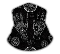 Élastique Décoration faciale, Echarpe Gaiter Tarot Mains humaines Pentagramme Symboles mystiques Lignes de Vie Paumes Unisexe Bande de Cheveux pour Moto Course à Pied Homme