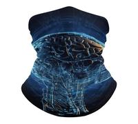 Élastique Écharpe Tube, Balaclava Cerveau d'intelligence Artificielle Ultra-Douce Décoration faciale pour Vélo Yoga Extérieur