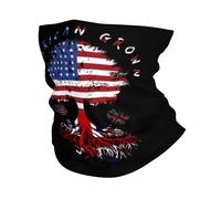 Élastique Écharpe Tube,L'Amérique et la Grande-Bretagne Les Racines du Drapeau Britannique,Bande de Cheveux Ultra-Douce Gaiter pour Homme Femme Ski 26X30cm