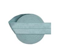 Élastique élastique plié brillant de 10 mètres, sangle de ruban en Spandex de couleur unie, accessoires de garniture de couture,Bleu du Nil,25mm