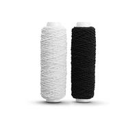 Élastique fronceur 20 m (noir et blanc, 1 pièce)