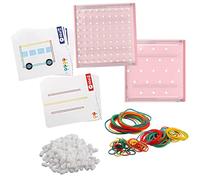 Élastique Géoboard - 15,6x15,25 Cm ABS | Jouet - Jouet À Tige Géoboard | Éducatif -Bandes en Latex Forme Famille Amusant Jeu De Chute De Balle-pour 3 4 5 6 Ans Garçon Fille Cadeau