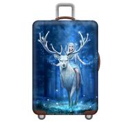 Elastique Housse De Valise Protection,Ciel éToilé Imprimé Animal Luggage Cover,Protection Valise De Voyage PersonnalitéS pour Valise 18 à 32 Pouces,Bleu Violet,Anti-Rayures (Chevreuil,S(18-21inch))