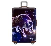Elastique Housse De Valise Protection,Ciel éToilé Imprimé Animal Luggage Cover,Protection Valise De Voyage PersonnalitéS pour Valise 18 à 32 Pouces,Bleu Violet,Anti-Rayures (Vache,L(25-28inch))