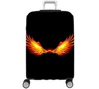 élastique Housse de Valise Protection De Valise Housse Bagage Voyager Protecteur Couverture pour S（18-21in） Ailes Noires