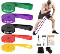 Elastique Musculation,5 Niveaux Différents Élastique Musculation,Bande Elastique Musculation Avec Poignées Ancre De Porte[Ela710001]