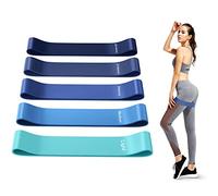 Elastique Musculation avec 5 Niveaux de Résistance, Elastique Sport avec Sac de Transport, Bande de Résistance pour Yoga, Pilates, Squats, Étirements