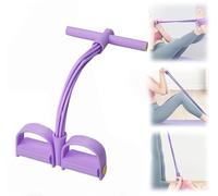 Elastique Musculation,Fitness Resistance Bands,Sit-Up Bodybuilding Expander Bands Tension Rope,8 Tubes with Traction Pedal for Ankles,Pedal Pull Ropes Elastic Sport Expander (Violet)