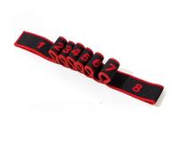 Elastique Musculation Lot de 2 Sangles Traction for Le Yoga, élastiques, for Filles, Danse Latine, étirements, Pilates, Gym, Fitness, avec numérotation(Red)