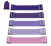 Élastique Musculation[Lot de 5], Bande Elastique Musculation avec 5 Niveaux de Force, Elastique Sport pour Fitness Pilates Yoga -Bande de Resistance Musculation avec Sac de Rangement