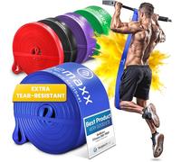 Elastique Musculation Traction Fitness + Guide Exercices, Assist Barre Fixe, Pull Up Bar Dip Bandes de Résistance | Gym Equipment: Muscu Tubes Bands Heavy Calisthenics Gymnastique Sport, Femme Homme