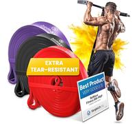 Elastique Musculation Traction Fitness + Guide Exercices, Assist Barre Fixe, Pull Up Bar Dip Bandes de Résistance | Gym Equipment: Muscu Tubes Bands Heavy Calisthenics Gymnastique Sport, Femme Homme
