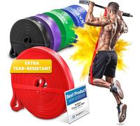 Elastique Musculation Traction Fitness + Guide Exercices, Assist Barre Fixe, Pull Up Bar Dip Bandes de Résistance | Gym Equipment: Muscu Tubes Bands Heavy Calisthenics Gymnastique Sport, Femme Homme