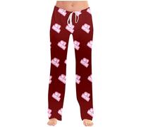 éLastique Pantalon Enfant Pantalon décontracté Taille Haute Original pour Enfants,Design d'image à Faire soi-même(Red,11-12 Ans)