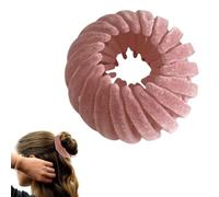Élastique pour cheveux - Support pour queue de cheval réglable, accessoire | pour cheveux avec pince forte, design géométrique flocé rétractable avec prise sûre, poignée confortable et en