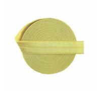 Élastique repliable brillant 5/8" 15 mm, bande en satin spandex uni, sangle pour cheveux, bandeau, garniture de couture pour sous-vêtements et robes - Dijon - 15 mm - 100 yards