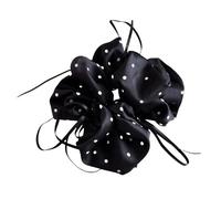 Élastique Rond Dot Corde à Cheveux Bowknot Décoration Coiffe avec Breloque Ballet Design Noir Blanc pour Femmes Enfants Décoration de Cheveux