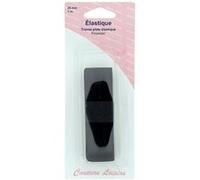 Elastique tresse plate 25 mm noir (1 mètre environ) NOIR