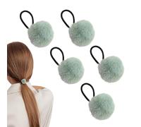 Élastiques à cheveux à pompons colorés pour filles - Accessoires de cheveux tendance - Boule en fourrure pour queue de cheval - Pour fille, sœur, amis, épouse, famille